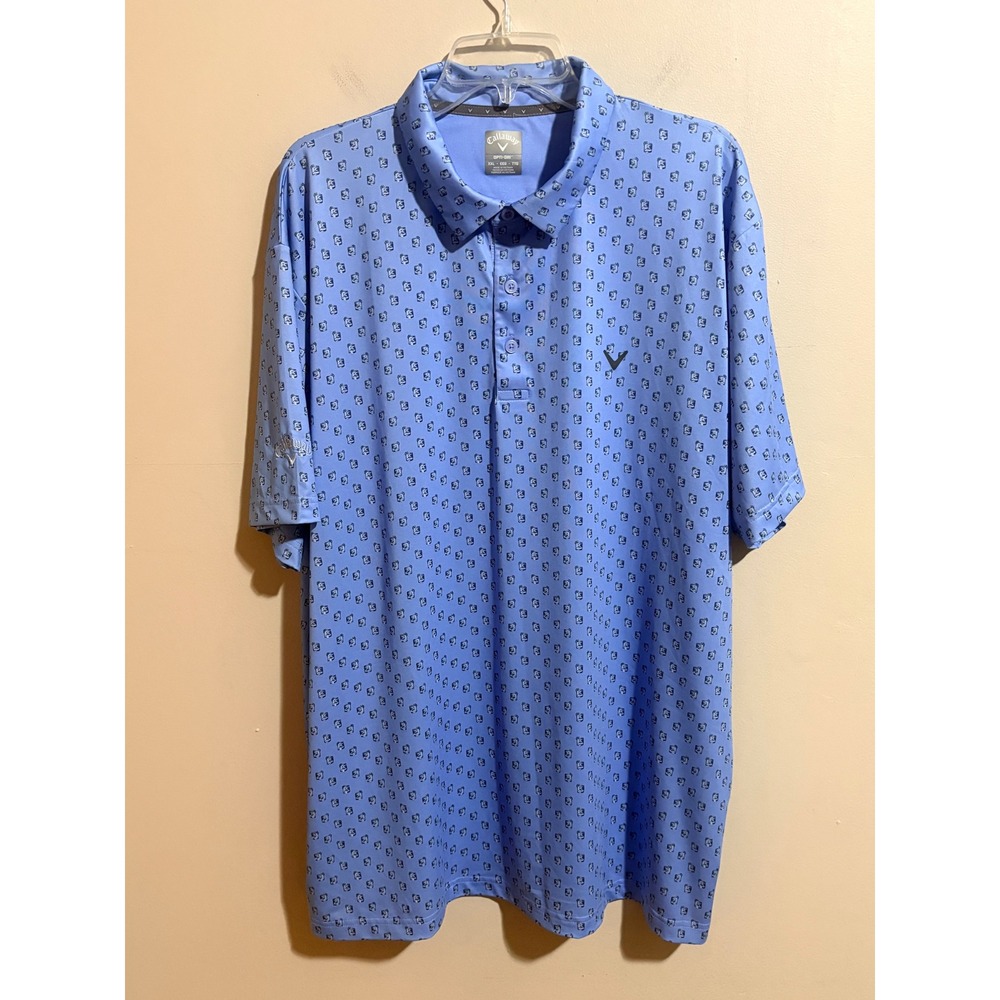 Callaway Golf Polo Men XXL Blue Excellent Opti-Dri Cocktail Print